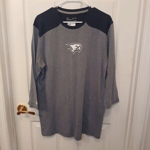 Under Armour Heat Gear Messiah College T Shirt Tee Men's Loose Size XL Grey/Blk